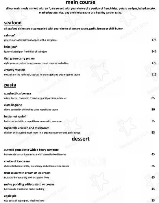 The Palms Menu South Africa (updated February 2024)