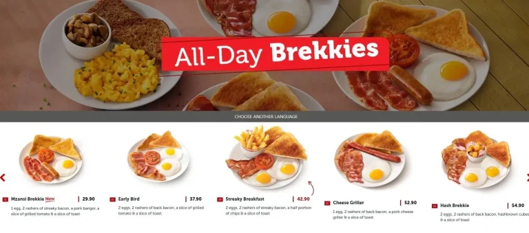 Wimpy Breakfast Menu Prices & Times 2024 in South Africa