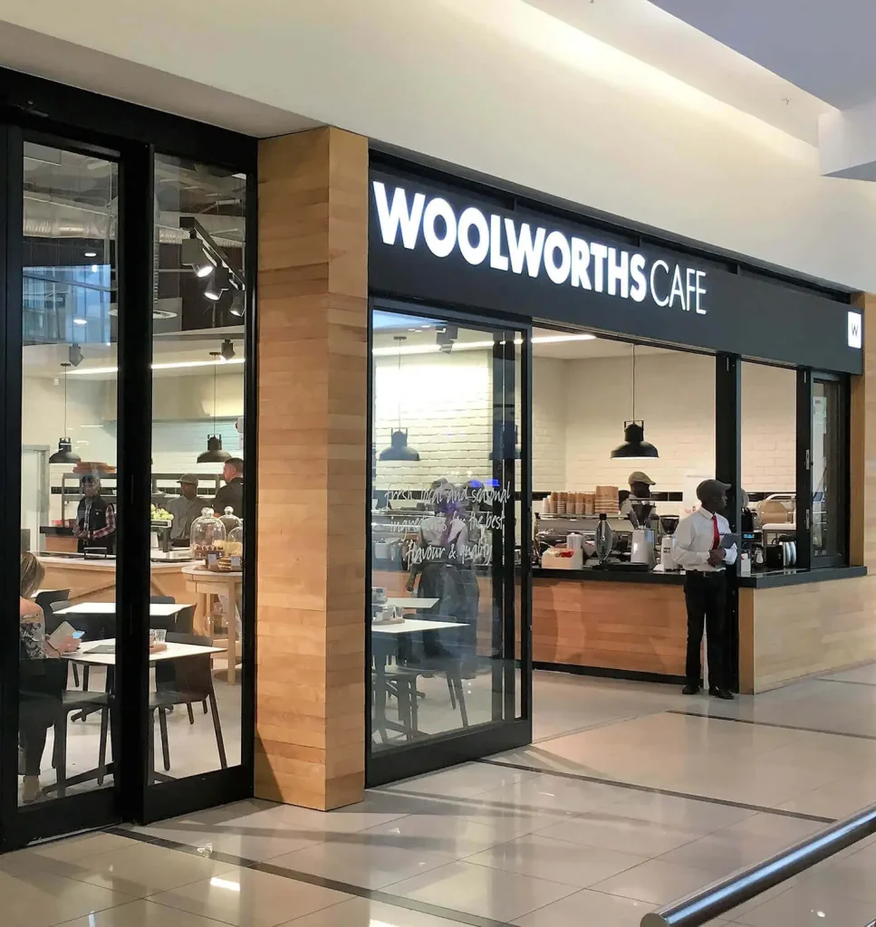 Woolworth Cafe menu with prices